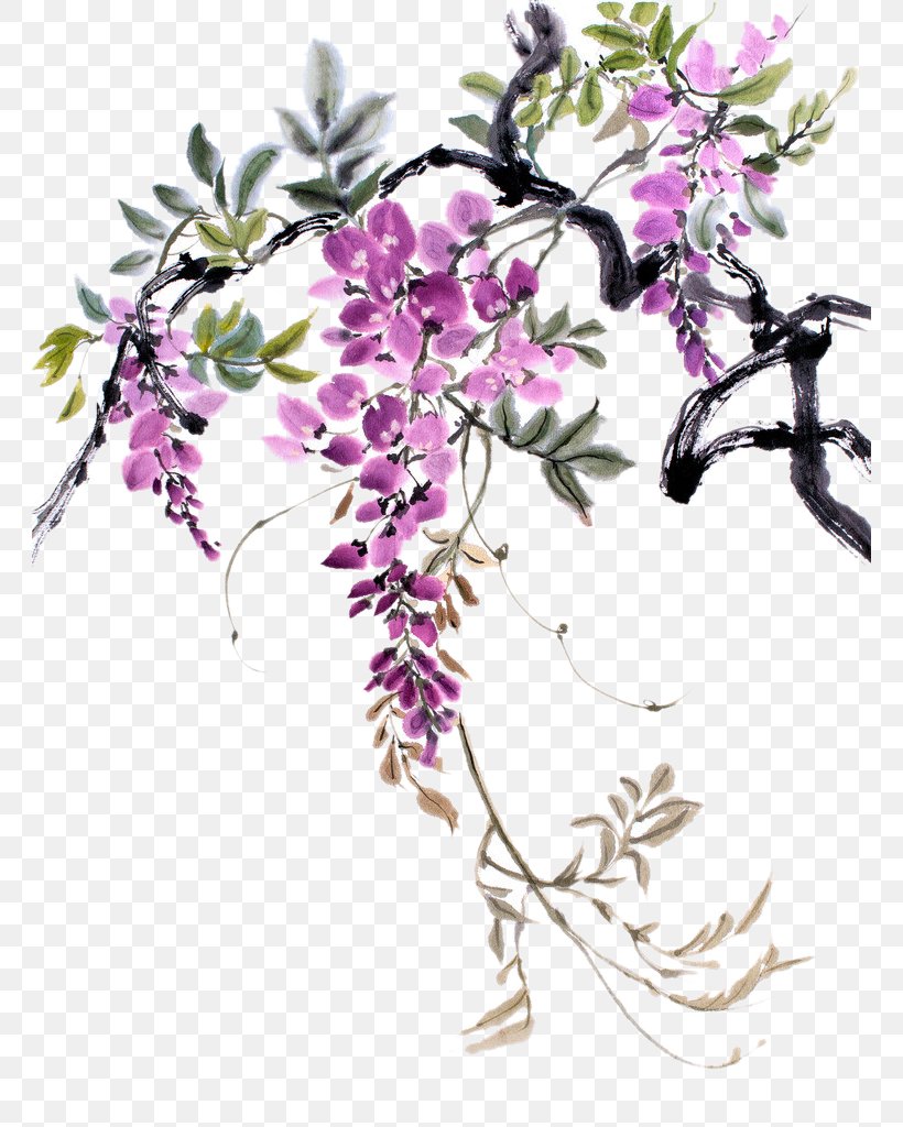 Watercolor Painting Drawing Chinese Painting Chinese Wisteria, PNG, 762x1024px, Watercolor Painting, Art, Blossom, Branch, Cherry Blossom Download Free