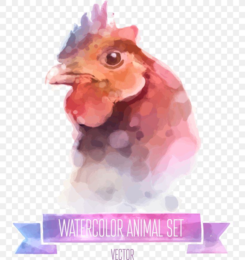 Vector Painted Beheaded, PNG, 733x870px, Watercolor Painting, Beak, Bird, Chicken, Cuteness Download Free