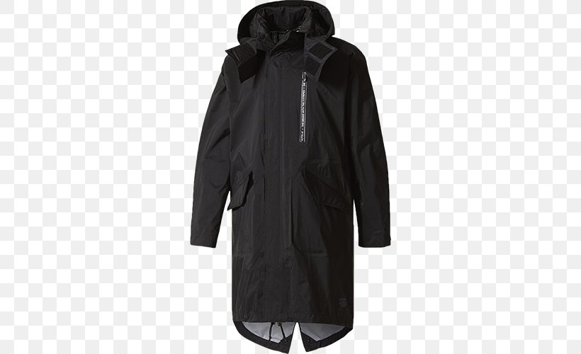 Jacket Raincoat Clothing Hoodie, PNG, 500x500px, Jacket, Adidas, Black, Clothing, Coat Download Free