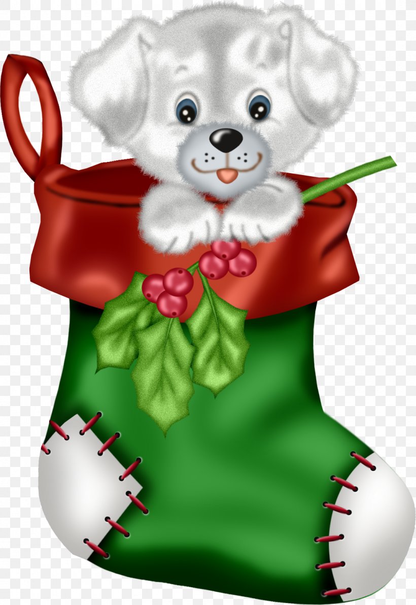 Puppy Santa Claus Christmas Stockings Clip Art, PNG, 1074x1562px, Watercolor, Cartoon, Flower, Frame, Heart Download Free