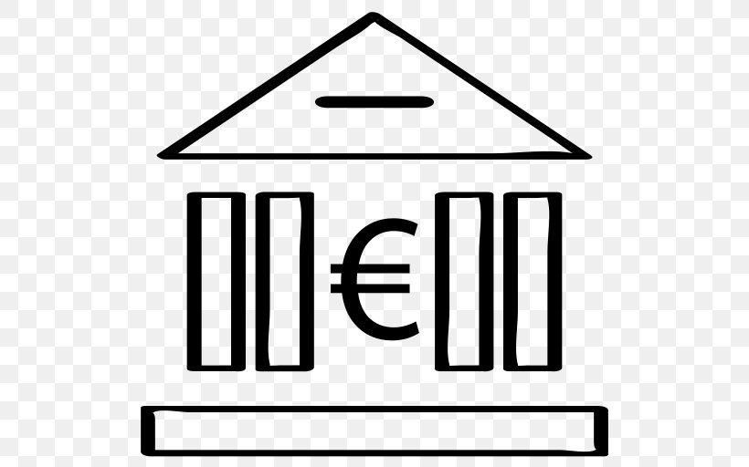 Bank Money Finance, PNG, 512x512px, Bank, Area, Black And White, Brand, Eurobank Ergasias Download Free