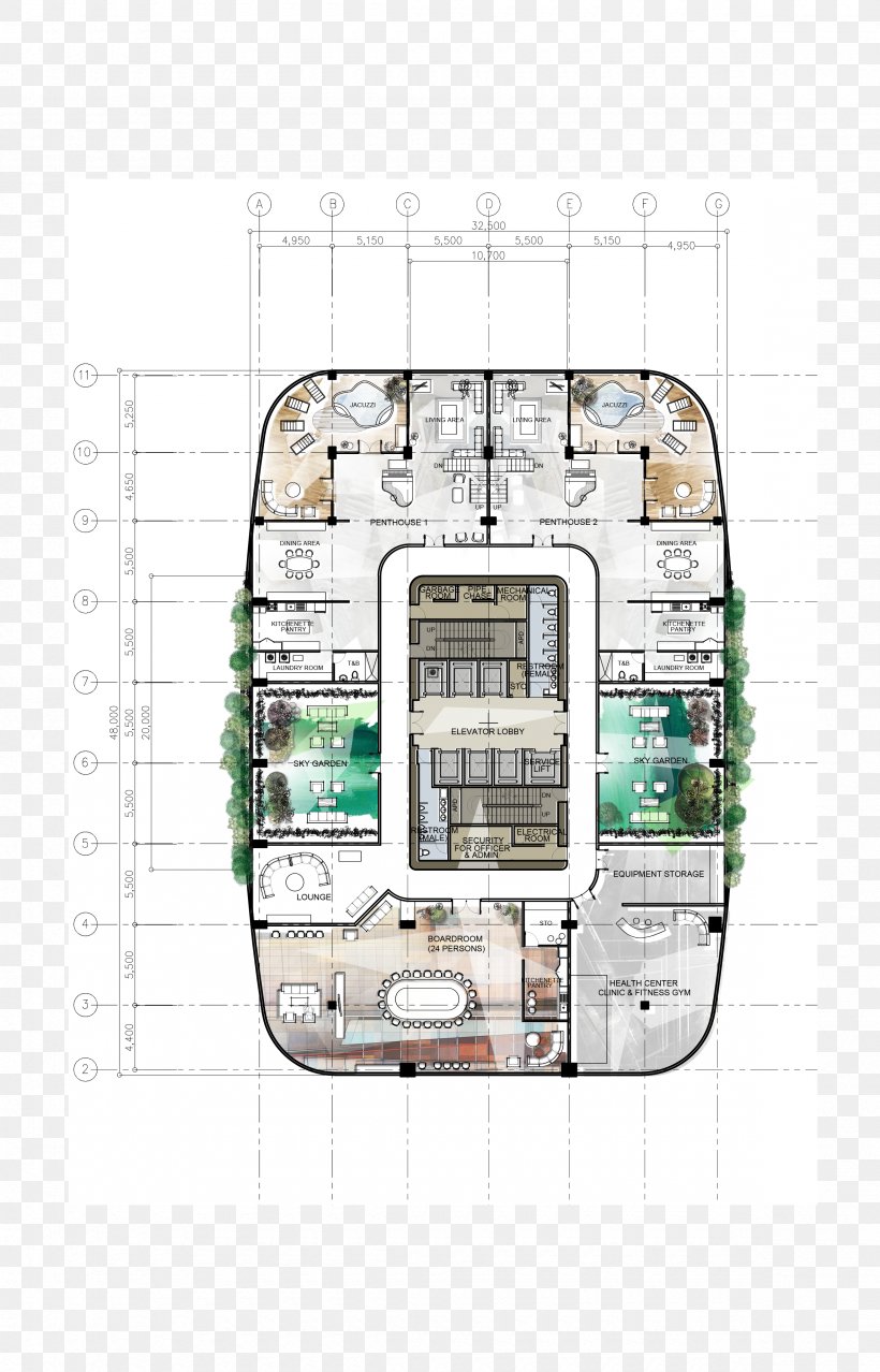 Price Tower Architecture Highrise Building Floor Plan
