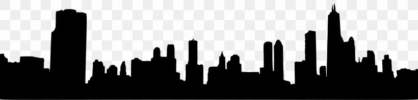 Silhouette Skyline Cityscape Photography, PNG, 2400x580px, Silhouette, Black And White, Building, City, Cityscape Download Free