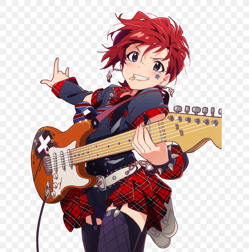 The Idolmaster: Million Live! Theater Days Bass Guitar, PNG, 640x832px, Watercolor, Cartoon, Flower, Frame, Heart Download Free