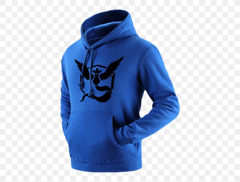 Hoodie T-shirt Pokémon GO Sleeve, PNG, 414x622px, Hoodie, Active Shirt, Blue, Bluza, Clothing Download Free
