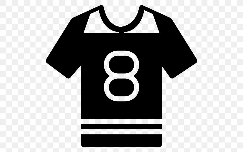 T-shirt Jersey Sport Football Player, PNG, 512x512px, Tshirt, American Football, Black, Black And White, Brand Download Free