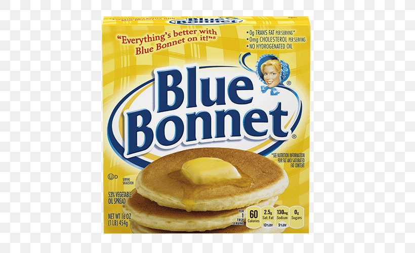 Blue Bonnet Spread Vegetable Oil Butter, PNG, 500x500px, Blue Bonnet, Breakfast, Butter, Cheese, Flavor Download Free