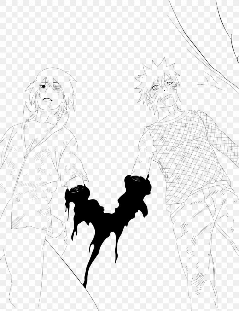 Dog Naruto Visual Arts Line Art Sketch, PNG, 1024x1332px, Watercolor, Cartoon, Flower, Frame, Heart Download Free