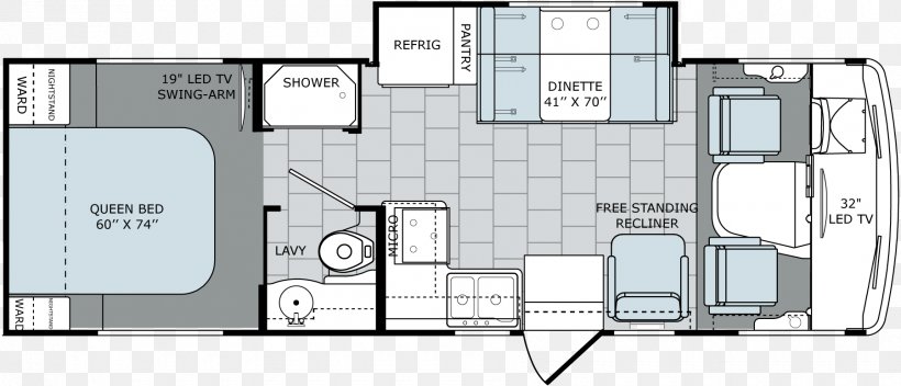 Floor Plan 2000 Plymouth Prowler Caravan Holiday Rambler, PNG, 1800x773px, Floor Plan, Area, Campervans, Car, Caravan Download Free