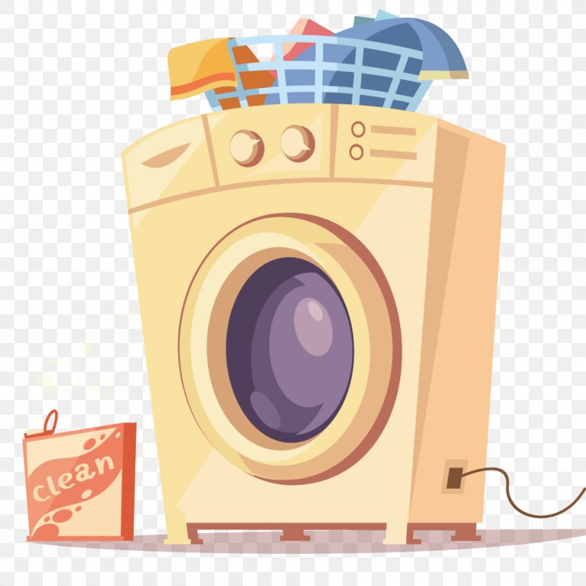 Washing Machine Flat Design, PNG, 1000x1000px, Cleaning, Bathroom, Bathtub, Cleaner, Clothes Dryer Download Free