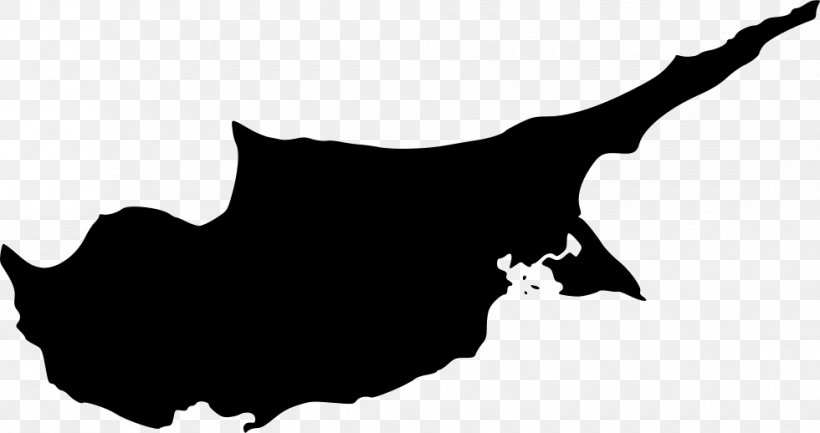 Cyprus Vector Graphics Royalty-free Illustration Clip Art, PNG, 980x518px, Cyprus, Black, Black And White, Flag Of Cyprus, Mammal Download Free