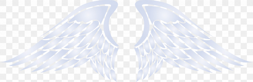 White Wing, PNG, 3000x977px, Wings, Angle Wings, Bird Wings, Paint, Watercolor Download Free