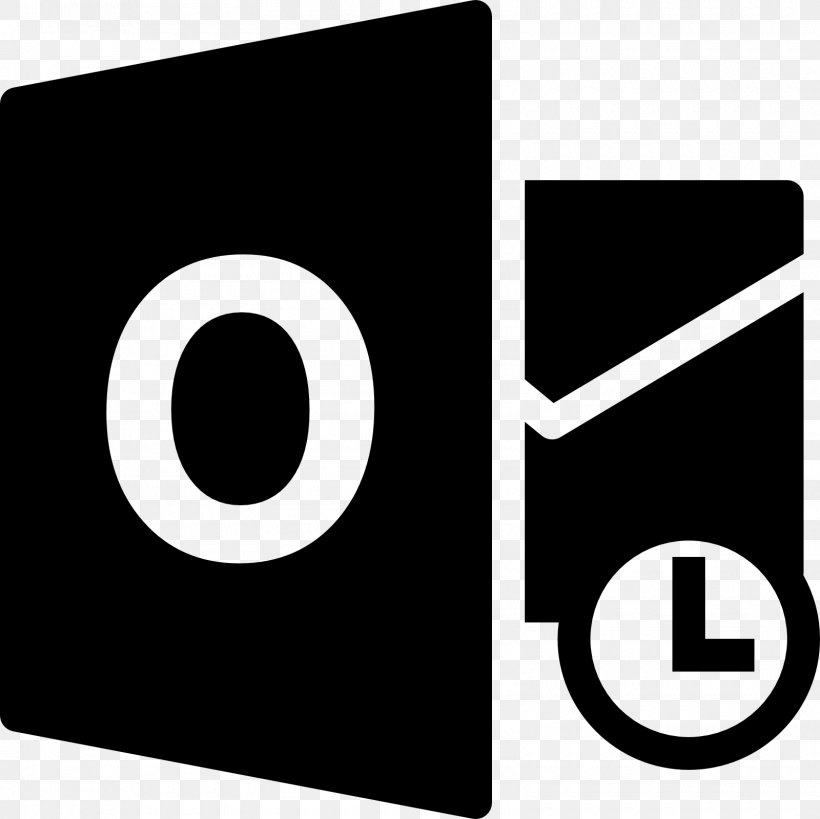Microsoft Outlook Microsoft Office, PNG, 1600x1600px, Microsoft Outlook, Black And White, Brand, Logo, Microsoft Download Free
