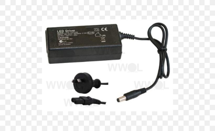 Battery Charger Adapter LED Circuit IP Code Light-emitting Diode, PNG, 500x500px, 010 V Lighting Control, Battery Charger, Ac Adapter, Ac Power Plugs And Sockets, Adapter Download Free