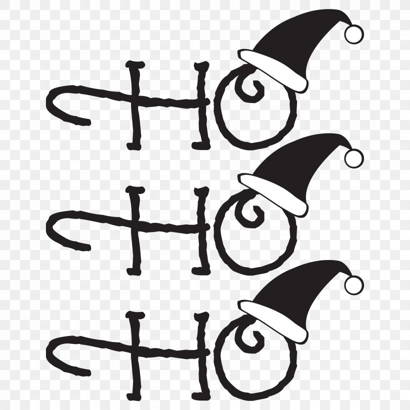 Clip Art Ho Ho Ho Image, PNG, 2400x2400px, Ho Ho Ho, Area, Art, Black And White, Drawing Download Free
