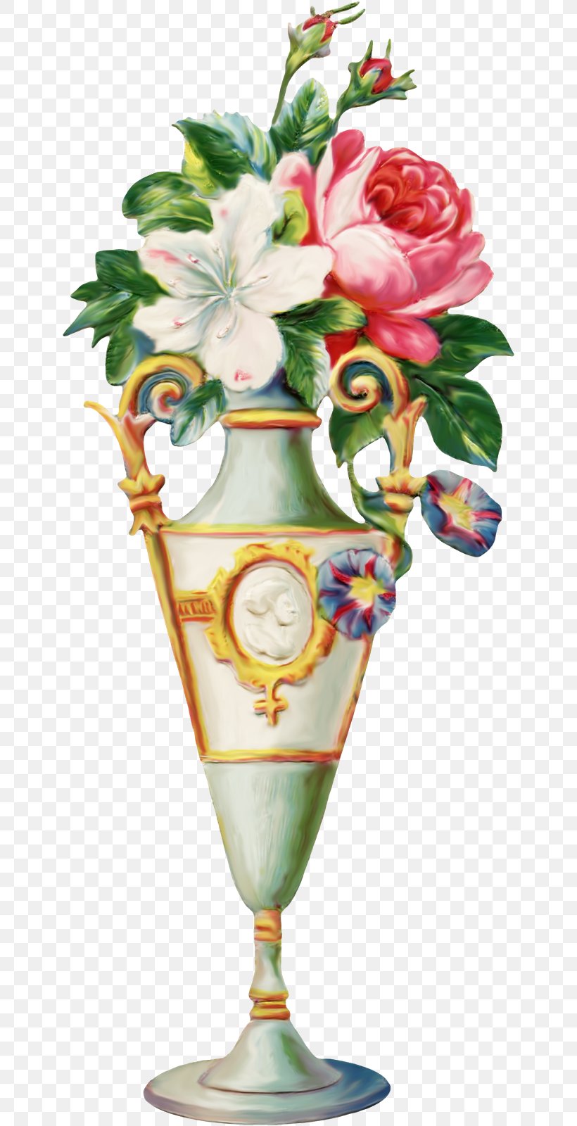 Vase Of Flowers Victorian Era Floral Design, PNG, 645x1600px, Vase Of Flowers, Antique, Art, Ceramic, Champagne Stemware Download Free