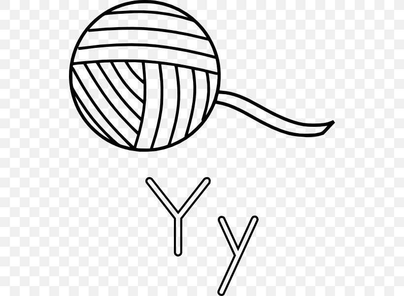 Yarn Woolen Clip Art, PNG, 540x600px, Yarn, Area, Artwork, Black, Black And White Download Free