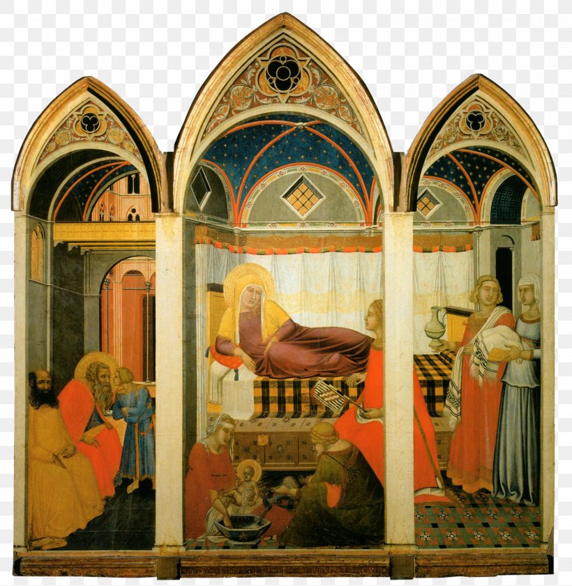 Museo Dell'Opera Del Duomo Nativity Of The Virgin Maestà Painting Nativity Of Mary, PNG, 1559x1600px, Painting, Altar, Altarpiece, Arch, Art Download Free