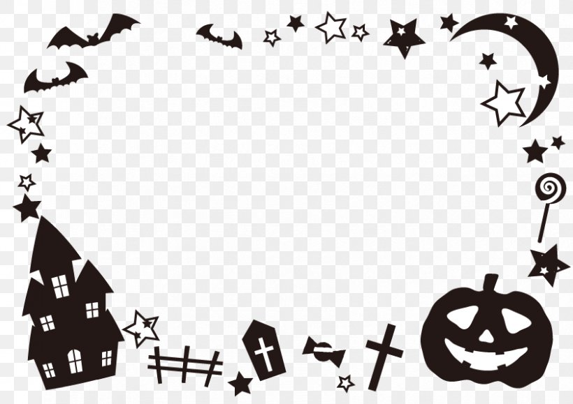 Horrible Halloween Transparent Frames., PNG, 842x595px, Halloween, Autumn, Autumn Leaf Color, Black And White, Candy Download Free