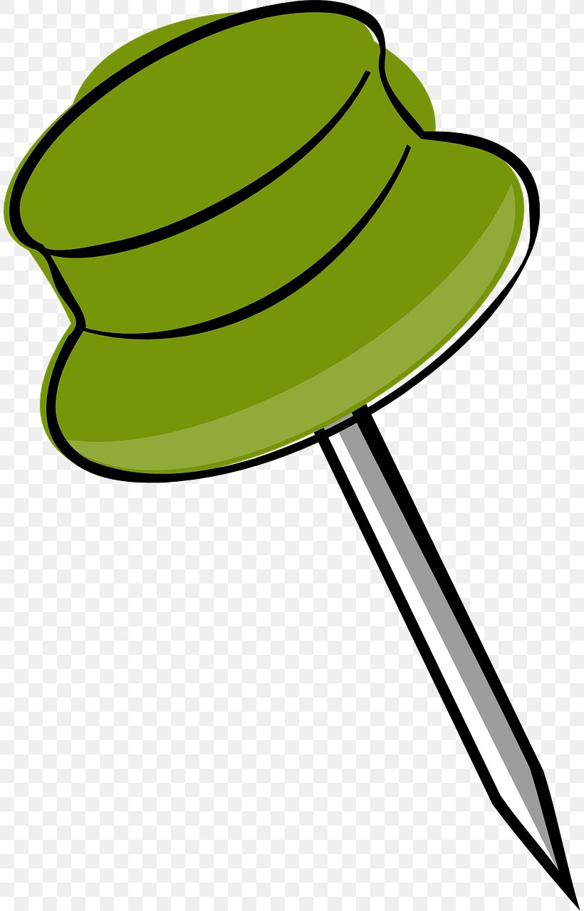 Drawing Pin Clip Art Image Openclipart, PNG, 810x1280px, Drawing, Artwork, Drawing Pin, Green, Hat Download Free