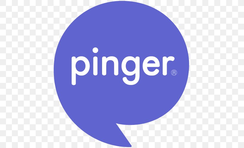 Pinger Logo Text Messaging Mobile App Brand, PNG, 500x500px, Pinger, Area, Blue, Brand, Desktop Computers Download Free