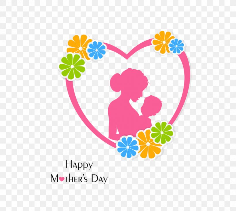 Mothers Day Illustration, PNG, 864x775px, Watercolor, Cartoon, Flower, Frame, Heart Download Free
