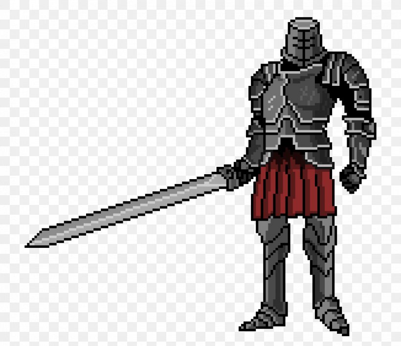 Pixel Art Dark Souls Knight Warrior Sword, PNG, 1630x1410px, Pixel Art, Action Figure, Armour, Character, Cold Weapon Download Free
