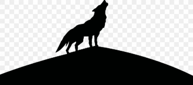 Gray Wolf Silhouette, PNG, 1195x530px, Gray Wolf, Beak, Bird, Black, Black And White Download Free