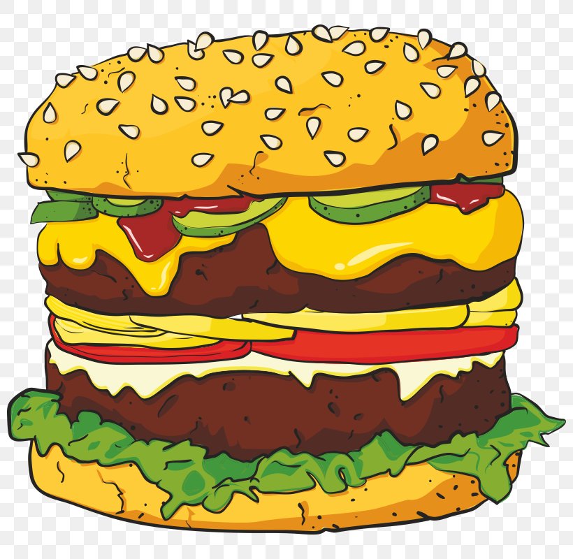 Hamburger Junk Food Cheeseburger Burger King French Fries, PNG, 800x800px, Hamburger, Big Mac, Breakfast Sandwich, Burger King, Cartoon Download Free