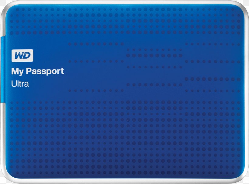 WD My Passport Ultra HDD Western Digital Terabyte Hard Drives, PNG, 2496x1841px, My Passport, Blue, Electric Blue, External Storage, Google Drive Download Free