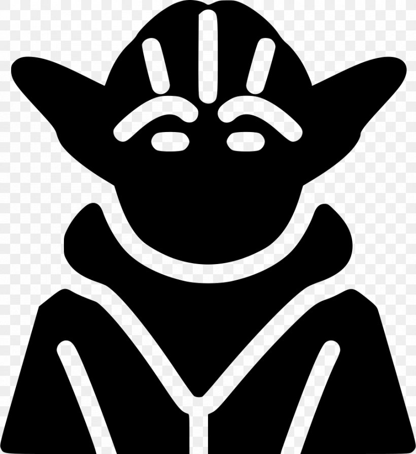 Yoda, PNG, 898x980px, Yoda, Anakin Skywalker, Artwork, Black, Black And White Download Free