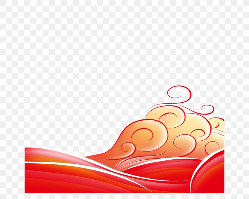 Red Wind Wave Wallpaper, PNG, 658x655px, Red, Designer, Heart, Orange, Peach Download Free
