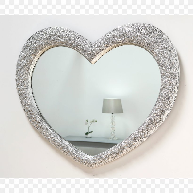 Silver Heart Mirror Gold, PNG, 2048x2048px, Silver, Adobe Systems, Antique, Champagne, Cheshire Download Free