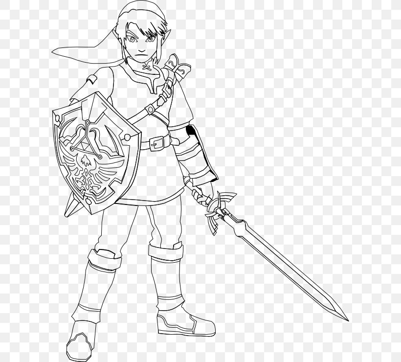 Zelda II: The Adventure Of Link The Legend Of Zelda: The Wind Waker The Legend Of Zelda: Twilight Princess HD The Legend Of Zelda: Majora's Mask The Legend Of Zelda: Ocarina Of Time, PNG, 609x740px, Zelda Ii The Adventure Of Link, Arm, Artwork, Black And White, Cold Weapon Download Free