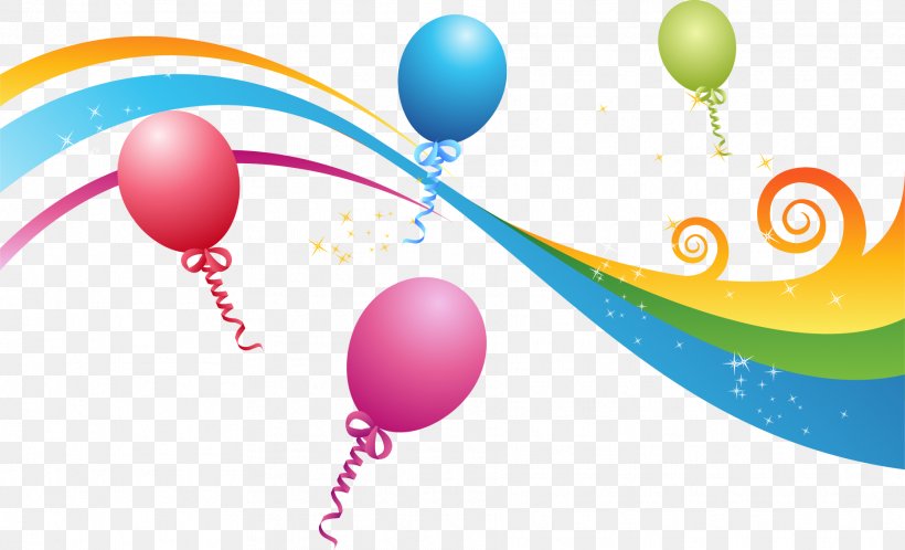 Balloon Euclidean Vector Party, PNG, 1867x1134px, Balloon, Birthday, Greeting Note Cards, Holiday, Party Download Free