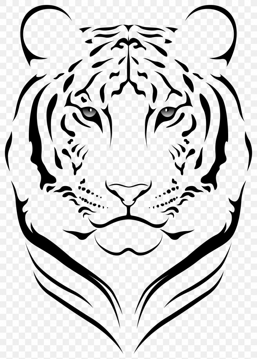 Bengal Tiger Face Clip Art, PNG, 1560x2178px, Tiger, Art, Big Cats, Black, Black And White Download Free