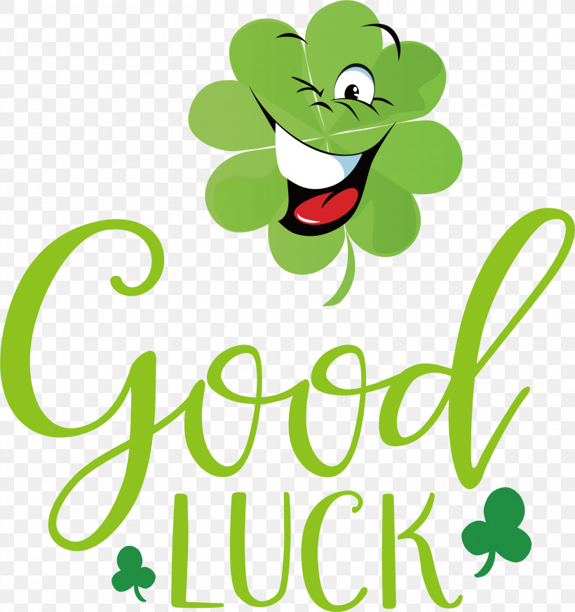 Good Luck Saint Patrick Patricks Day, PNG, 2819x3000px, Good Luck, Cartoon, Flower, Green, Leaf Download Free
