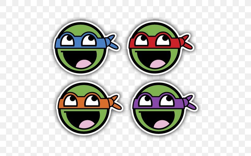 Smiley Emoticon Sticker Turtle, PNG, 510x510px, Smiley, Adhesive, Bumper Sticker, Die Cutting, Emoticon Download Free