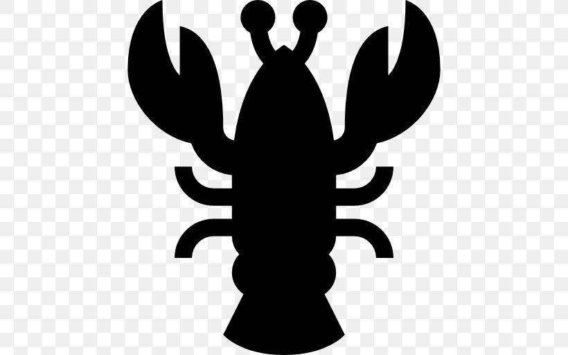 Lobster Icon Design Clip Art, PNG, 512x512px, Lobster, Animal, Black And White, Black Icon, Crayfish Download Free