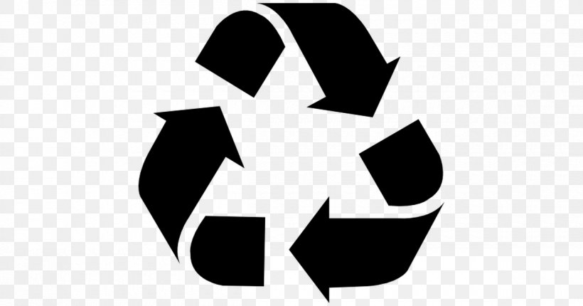 Recycling Symbol Decal Waste, PNG, 1200x630px, Recycling Symbol, Black And White, Brand, Decal, Label Download Free