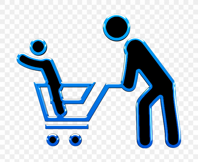 Man With His Son In A Shopping Cart Icon Buy Icon Humans 3 Icon, PNG, 1234x1012px,  Download Free