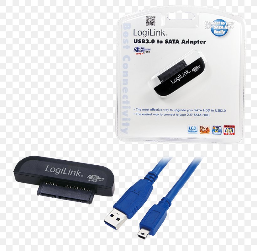 Serial ATA Hard Drives USB 3.0 Adapter Parallel ATA, PNG, 800x800px, Serial Ata, Ac Adapter, Adapter, Cable, Computer Download Free