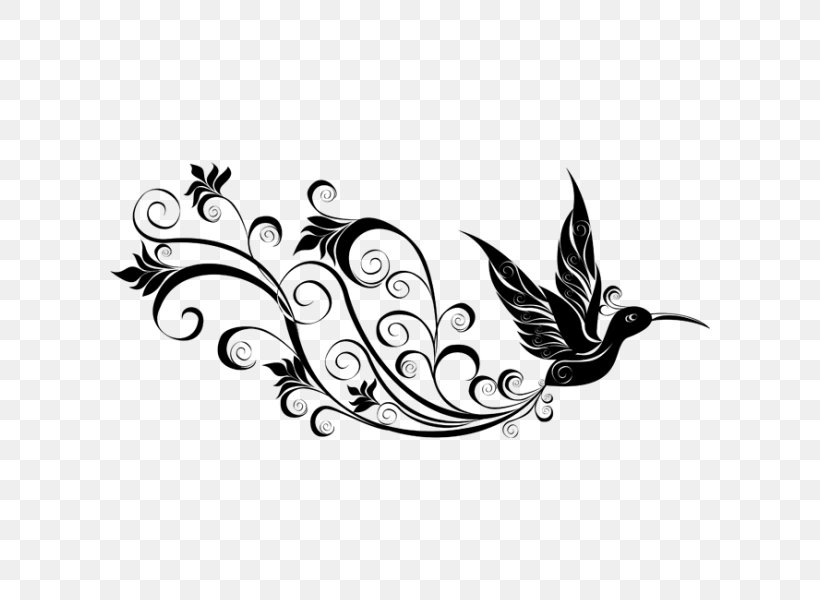 Hummingbird Tattoo Polynesia, PNG, 600x600px, Hummingbird, Bird, Black And White, Blackchinned Hummingbird, Butterfly Download Free