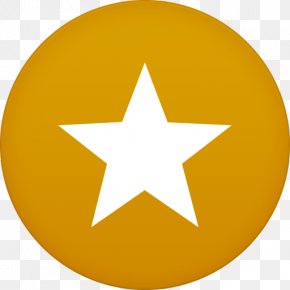 Favourites - Orange Circle Symbol Yellow Font PNG