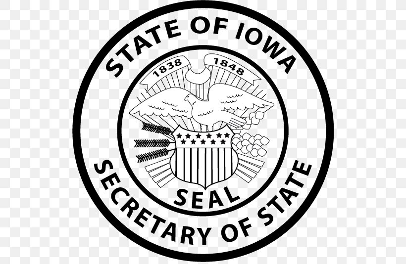 Secretary Of State Of Iowa Logo Organization, PNG, 530x534px, Iowa, Area, Black And White, Brand, Business Download Free