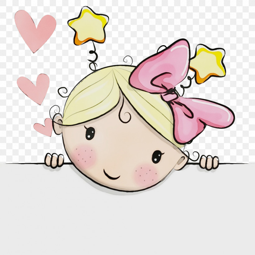 Cartoon Pink Smile, PNG, 1000x1000px, Watercolor, Cartoon, Paint, Pink, Smile Download Free