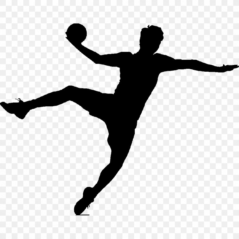 Handball Player Sport Silhouette Photography, PNG, 1000x1000px, Handball, Arm, Athlete, Balance, Ballet Dancer Download Free