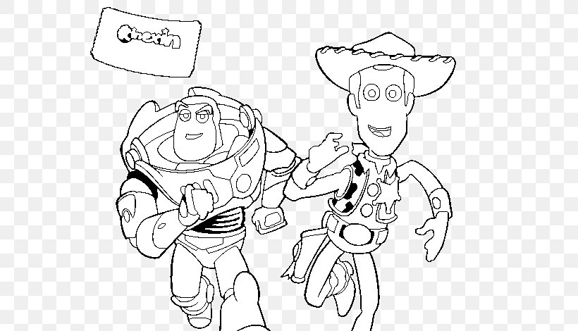 Buzz Lightyear Sheriff Woody Coloring Book Colouring Pages Toy Story, PNG, 600x470px, Watercolor, Cartoon, Flower, Frame, Heart Download Free