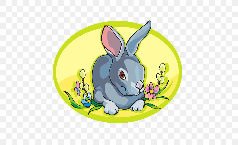 Domestic Rabbit Easter Bunny Easter Egg Clip Art, PNG, 500x500px, Domestic Rabbit, Cartoon, Easter, Easter Bunny, Easter Egg Download Free