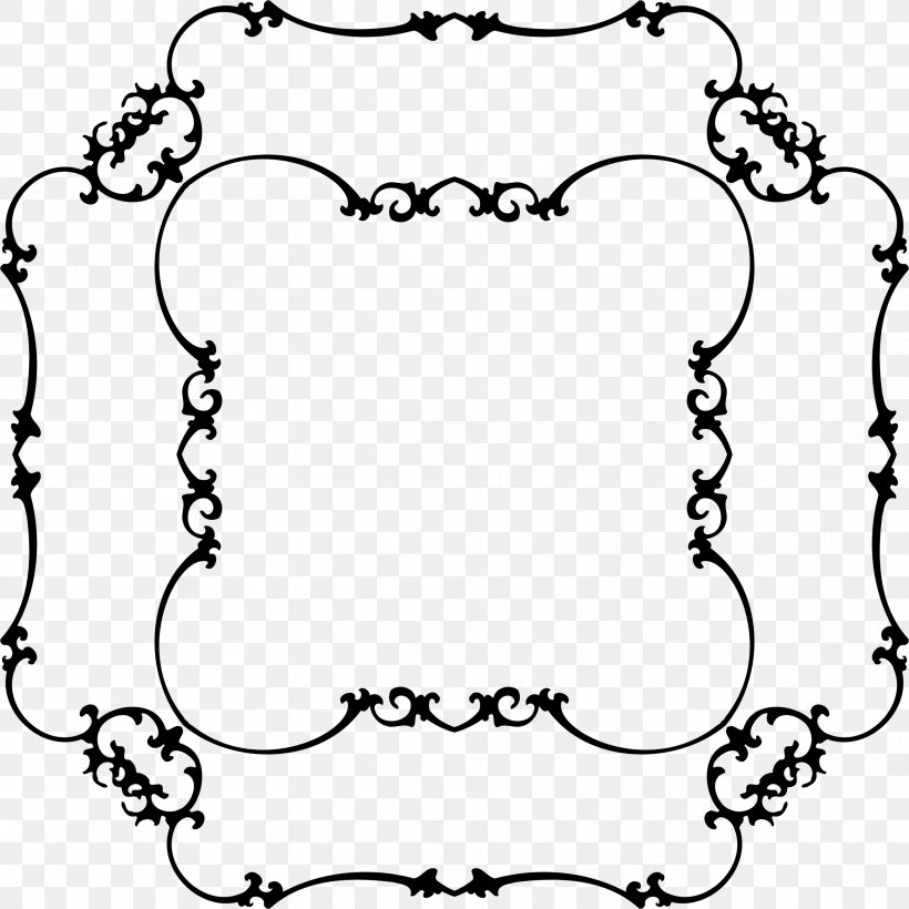Black And White Clip Art, PNG, 2326x2326px, Black And White, Area, Art, Black, Border Download Free